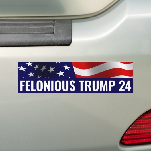 Stem Felonious Trump 2024 Bumpersticker (Op auto)