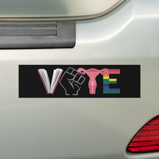 Stem Feministische Vrouwenrechten Verboden Boeken  Bumpersticker (Op auto)