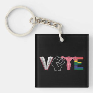 Stem Feministische Vrouwenrechten Verboden Boeken  Sleutelhanger