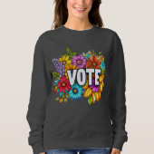 STEM Floral Blauw Sweatshirt (Voorkant)