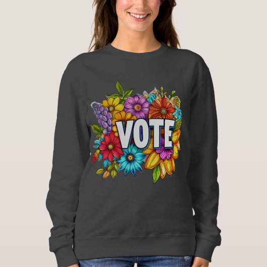 STEM Floral Blauw Sweatshirt (Voorkant)