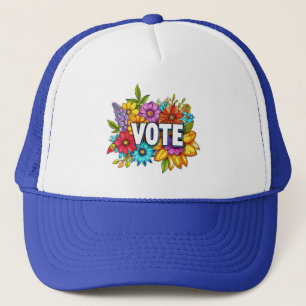 STEM Floral Blue Trucker Hat Pet