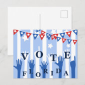 Stem Florida Haal de stem uit! Kiezers Briefkaart (Voorkant / Achterkant)