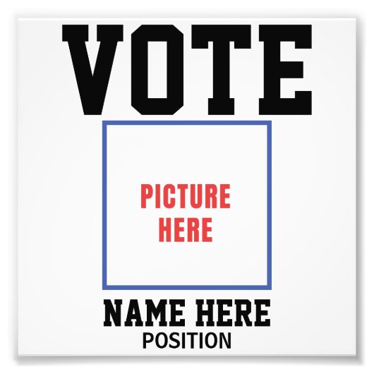 STEM FOTO PERSONALISEER NAAM AFDRUK (Voorkant)