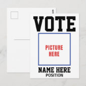 STEM FOTO PERSONALISEER NAAM BRIEFKAART (Voorkant / Achterkant)
