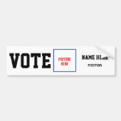 STEM FOTO PERSONALISEER NAAM BUMPERSTICKER (Voorkant)