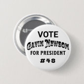 Stem Gavin Newsom voor President Ronde Button 5,7 Cm (Voorkant /achterkant)