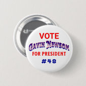 Stem Gavin Newsom voor President Ronde Button 5,7 Cm (Voorkant /achterkant)