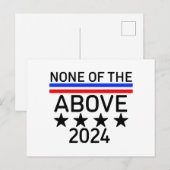 Stem Geen van het bovenstaande Briefkaart (Voorkant / Achterkant)