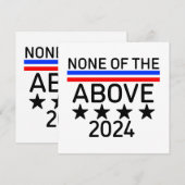 Stem Geen van het bovenstaande Kaart (Voorkant / Achterkant)