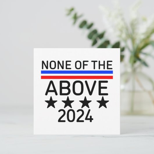 Stem Geen van het bovenstaande Kaart (Staand voorkant)