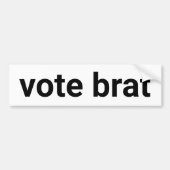 Stem geweldig eenvoudig modern grappig democraat w bumpersticker (Voorkant)