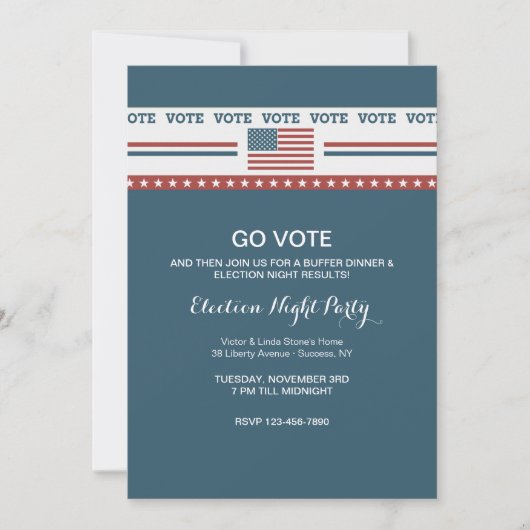 Stem gewoon op de uitnodiging van een verkiezingsp (Voorkant)