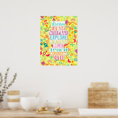 STEM Girls Rock Inspiration Yellow Poster (Keuken)