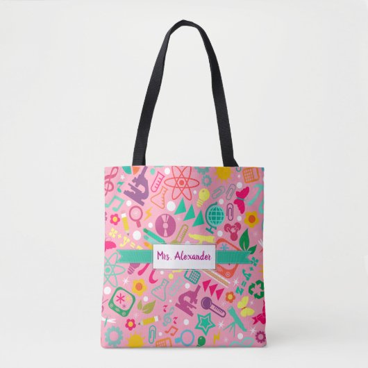 STEM Girls Rock School Tas Student Teacher Pink (Voorkant)