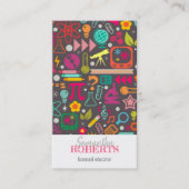 STEM GIrls Rule Educator Teacher Tutor Gray Visitekaartje (Voorkant)