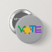 Stem GOTV-knop / Stem Met Zon Ronde Button 5,7 Cm (Voorkant /achterkant)