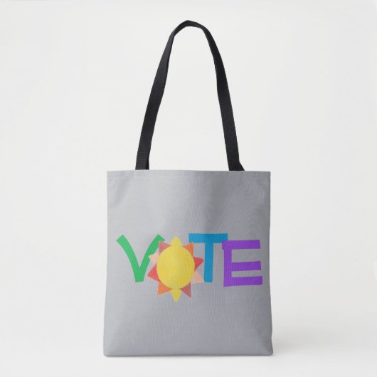 Stem GOTV-knop / Stem Met Zon Tote Bag (Voorkant)