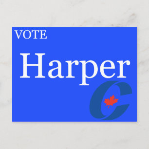 Stem Harper Conservatieve Partij Logo Uitnodiging Briefkaart