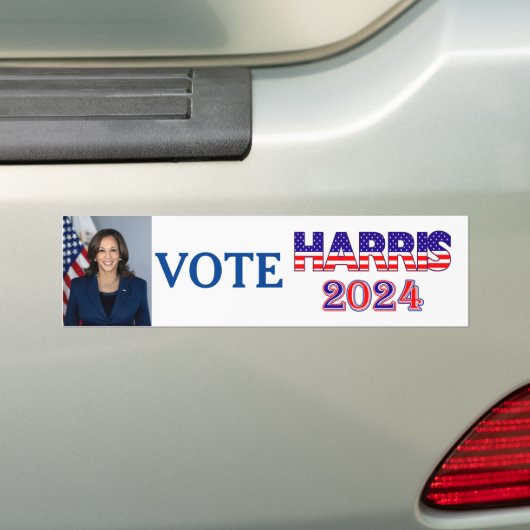 Stem Harris 2024 President Democraat Vlag Tekst Bumpersticker (Op auto)