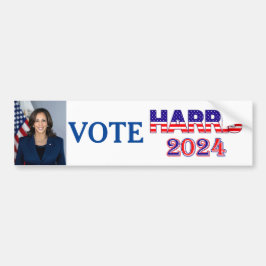 Stem Harris 2024 President Democraat Vlag Tekst Bumpersticker