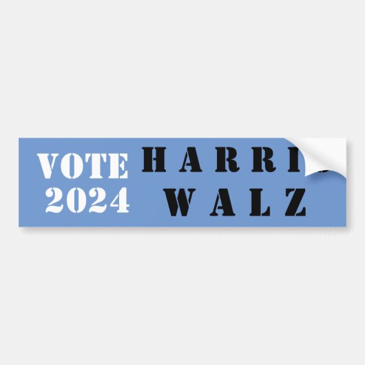 STEM HARRIS EN WALZ bumpersticker (Voorkant)