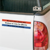 Stem Harris niet Trump v2 Bumpersticker (Op Truck)