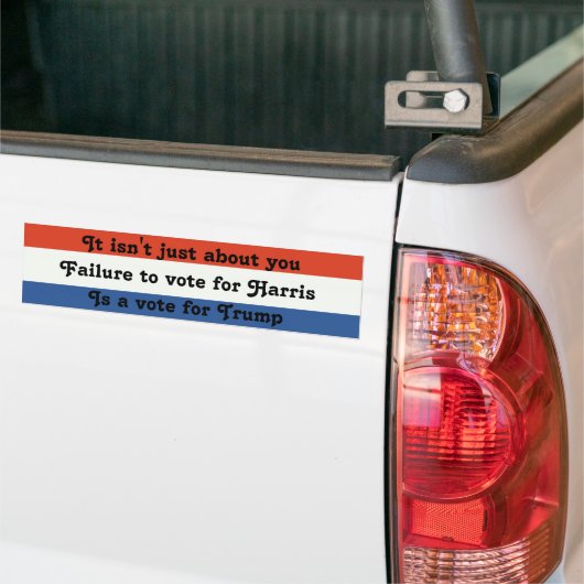 Stem Harris niet Trump v2 Bumpersticker (Op Truck)