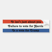Stem Harris niet Trump v2 Bumpersticker (Voorkant)