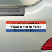 Stem Harris niet Trump v2 Bumpersticker (Op auto)
