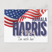 Stem Harris Verkiezing 2024 Briefkaart (Voorkant)