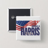 Stem Harris Verkiezing 2024 Vierkante Button 5,1 Cm (Voorkant /achterkant)