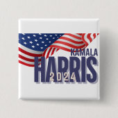 Stem Harris Verkiezing 2024 Vierkante Button 5,1 Cm (Voorkant)