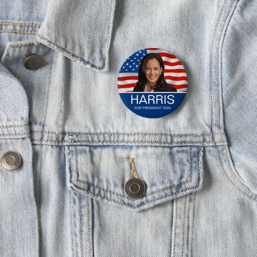 STEM Harris voor President 2024 Ronde Button 5,7 Cm (In situ)