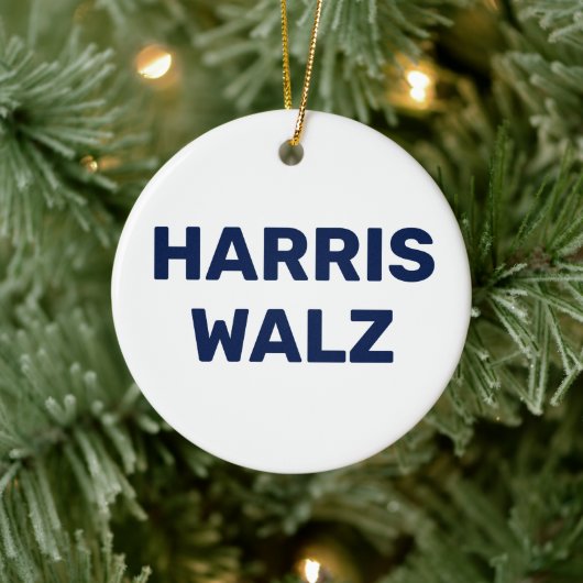 Stem Harris Walz 2024 Keramisch Ornament (Boom)