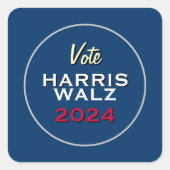 Stem Harris Walz 2024 Square Campaign Stickers (Voorkant)
