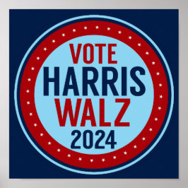 Stem Harris Walz voor President 2024 Poster