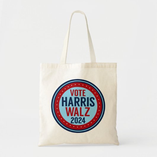 Stem Harris Walz voor President 2024 Tote Bag (Voorkant)