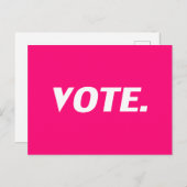 "Stem" heet roze, magenta, fuchsia, wit Briefkaart (Voorkant / Achterkant)