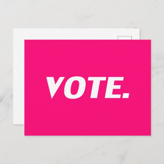 "Stem" heet roze, magenta, fuchsia, wit Briefkaart (Voorkant / Achterkant)