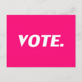 "Stem" heet roze, magenta, fuchsia, wit Briefkaart (Voorkant)