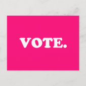 "Stem" heet roze, magenta, fuchsia, wit Briefkaart (Voorkant)