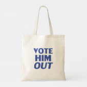 Stem hem uit blauwe moderne typografie tote bag (Achterkant)