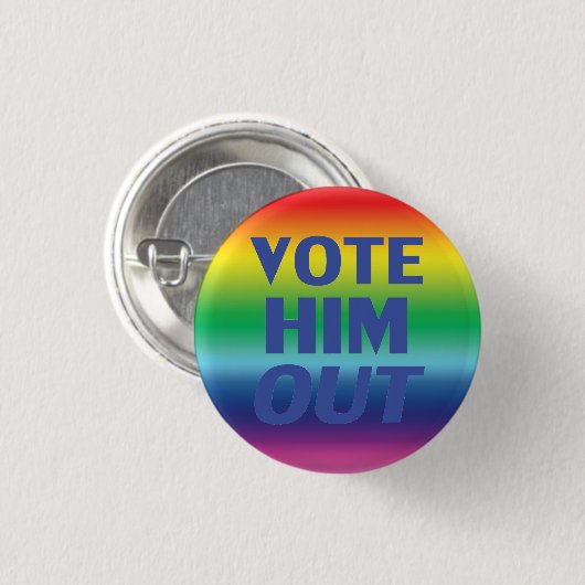 Stem Hem uit regenboog gradiënt lgbtq pride vlag Ronde Button 3,2 Cm (Voorkant /achterkant)