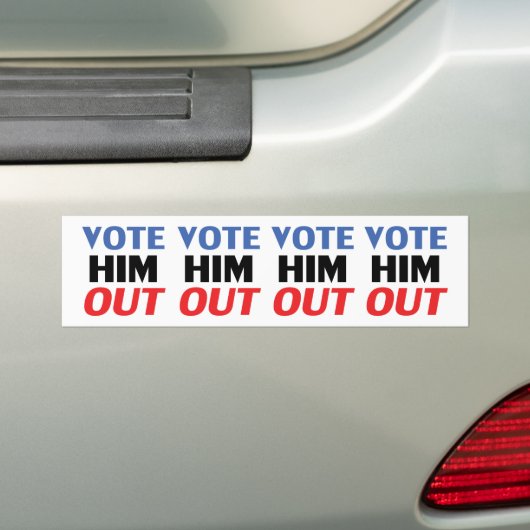 Stem Hem Uit rood wit en blauw moderne typografie Bumpersticker (Op auto)
