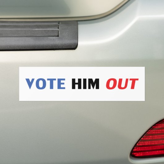 Stem Hem Uit rood wit en blauw moderne typografie Bumpersticker (Op auto)