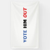 Stem Hem Uit rood wit en blauw moderne typografie Spandoek (Verticaal)