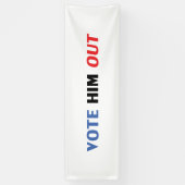 Stem Hem Uit rood wit en blauw moderne typografie Spandoek (Verticaal)