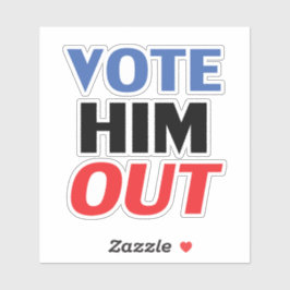 Stem Hem Uit rood wit en blauw moderne typografie Sticker