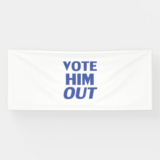 Stem hem uit wit blauw moderne gewaagde typografie spandoek (Horizontaal)